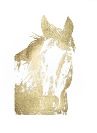 Gold Foil Horse Portrait I