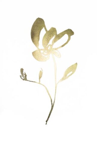 Gold Foil Sumi-e II