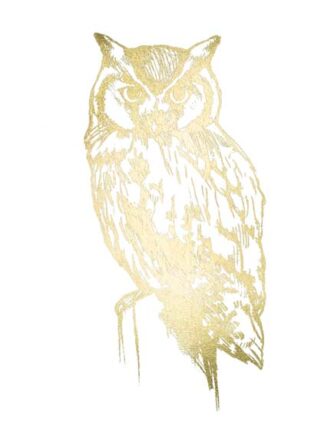 Gold Foil Owl I