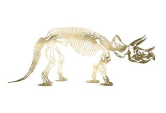 Gold Foil Dinosaur