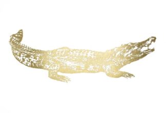 Gold Foil Crocodile