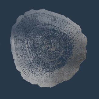 Silver Foil Tree Ring IV on Cobalt