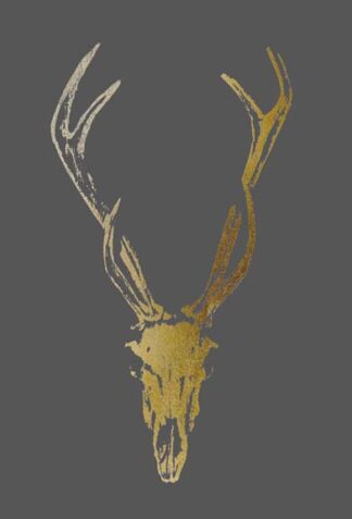 Gold Foil Rustic Mount I on Dark Grey