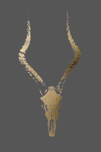 Gold Foil Rustic Mount II on Dark Grey