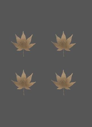 4-Up Rose Gold Foil Leaf IV on Dark Grey