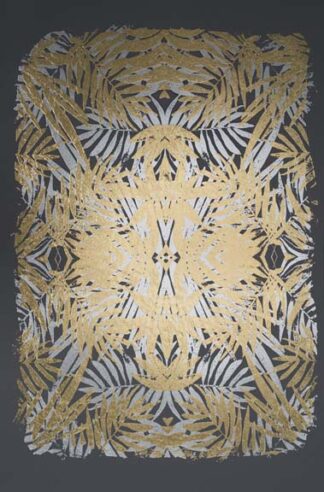 Multi Foil Tropical Kaleidoscope I on Dark Grey