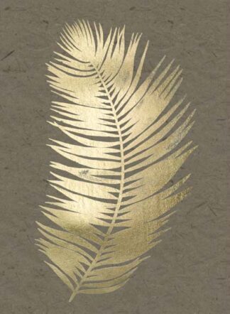 Gold Foil Untethered Palm II on Banana Clay